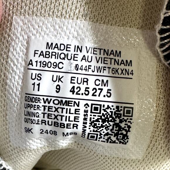 Converse CTAS Classic Wedge Women's size 11 Black White Shoes - Picture 8 of 8